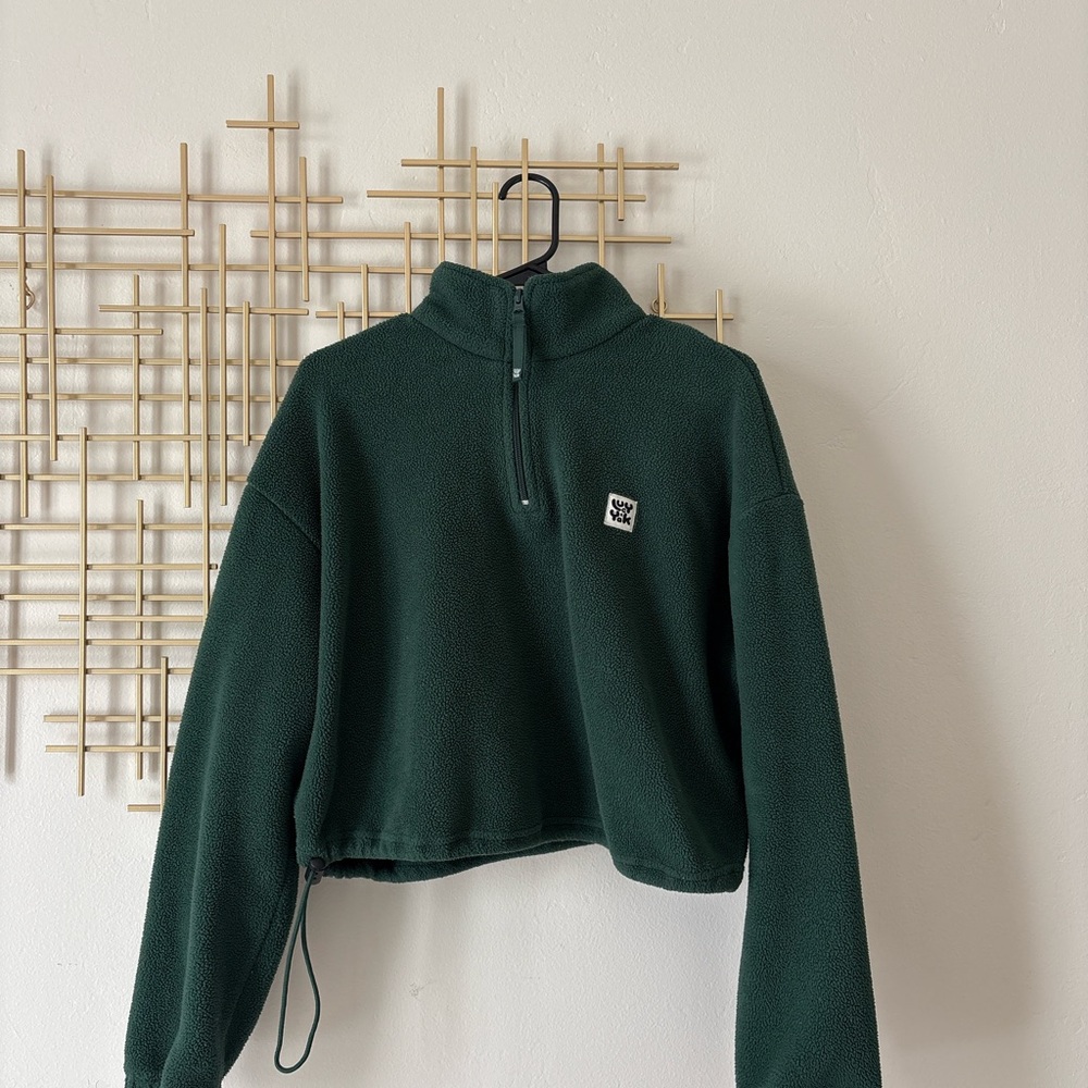 Lucy & Yak Forest Green Women's Quarter-Zip Fleece